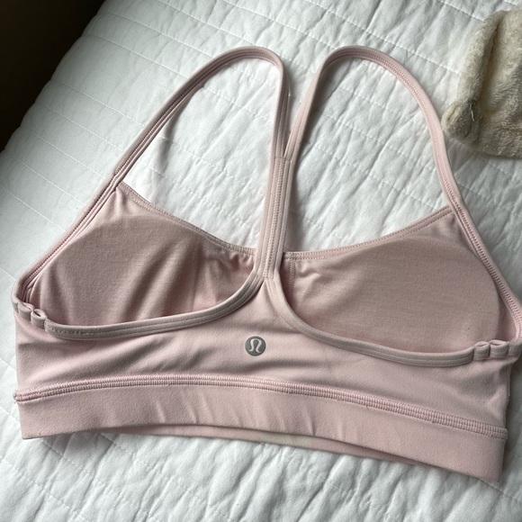 LULULEMON FLOW Y BRA IN STRAWBERRY MILKSHAKE - Picture 4 of 5